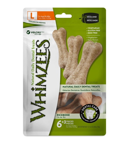 Whimzees Rice Bone Dental Dog Treat for Large Breeds 540G-1