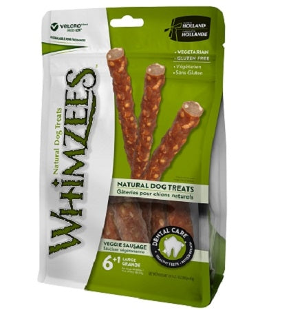 Whimzees Veggie Sausage Large Dog Chews 7PCS