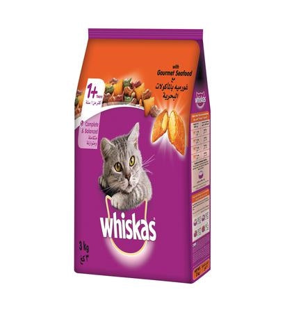 Whiskas Adult Gourmet Seafood Dry Cat Food 3 Kg
