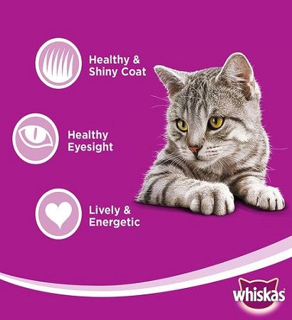 Whiskas Adult Grilled Salmon Steak Flavour Dry Cat Food 1.2 Kg-4