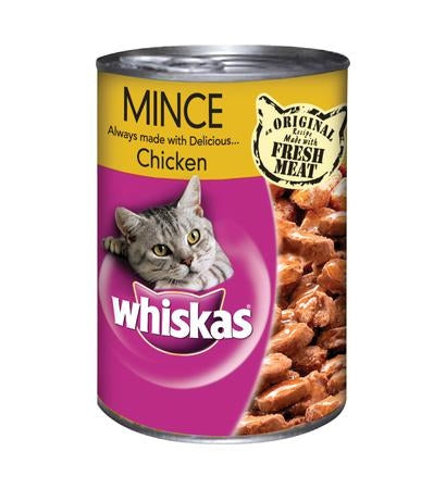 Whiskas Mince Chicken Wet Cat Food 400g