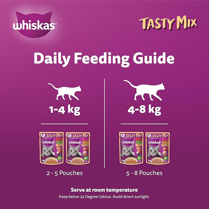 Whiskas Tasty Mix Sea Collection Wet Cat Food 1 Year+ 12x70g-5