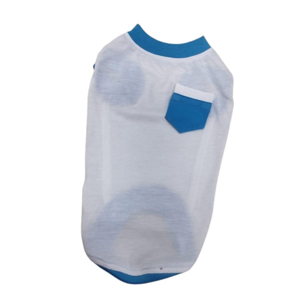 White & Blue Lycra Tshirt-2