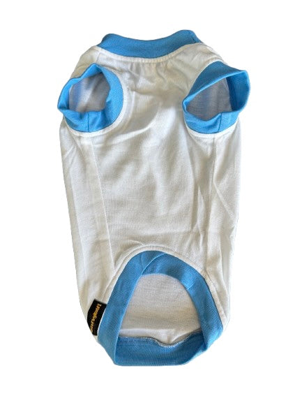 White & Blue Lycra Tshirt-3