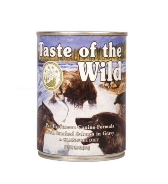 Wild Pacific Stream Canine Salmon in Gravy Wet Dog Food 390G