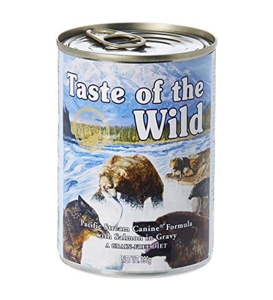 Wild Pacific Stream Canine Salmon in Gravy Wet Dog Food 390G 3