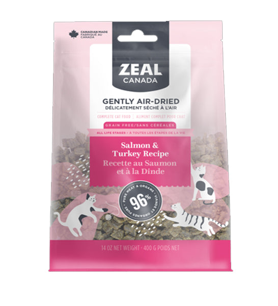 Zeal Air Dried Salmon and Turkey Recipe Dry Cat Food 14OZ-1