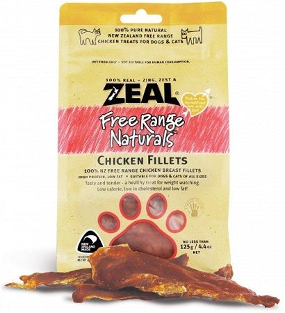 Zeal Pet Food Chicken Breast Fillet Dog Treats 125G