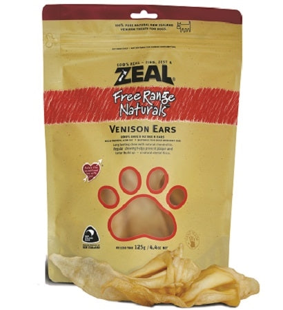 Zeal Pet Food Venison Ears Dog Treats 125G