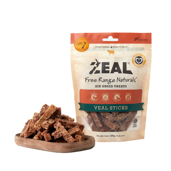 Zeal Veal Sticks Air Dried Dog Treats 125G