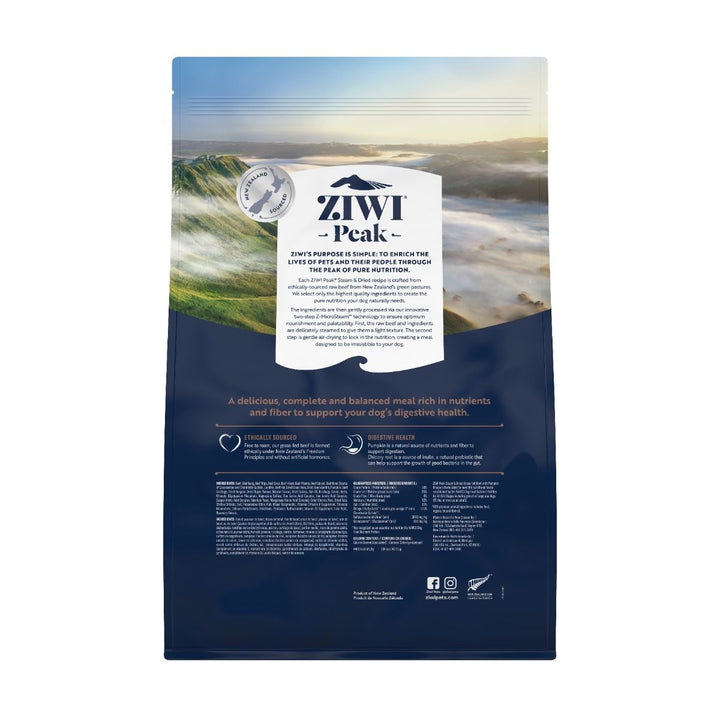 Ziwi Peak Steam & Dried Grass-Fed Beef with Pumpkin Recipe Dry Dog Food - 3.2Kg-1
